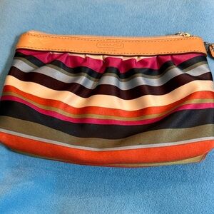 Coach Multicolor Striped Wristlet